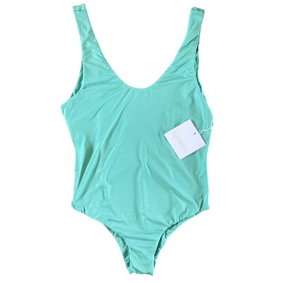 Mai Deluxe Collection Bonita Bodysuit Swimsuit NWT in Jade - Picture 7 of 8